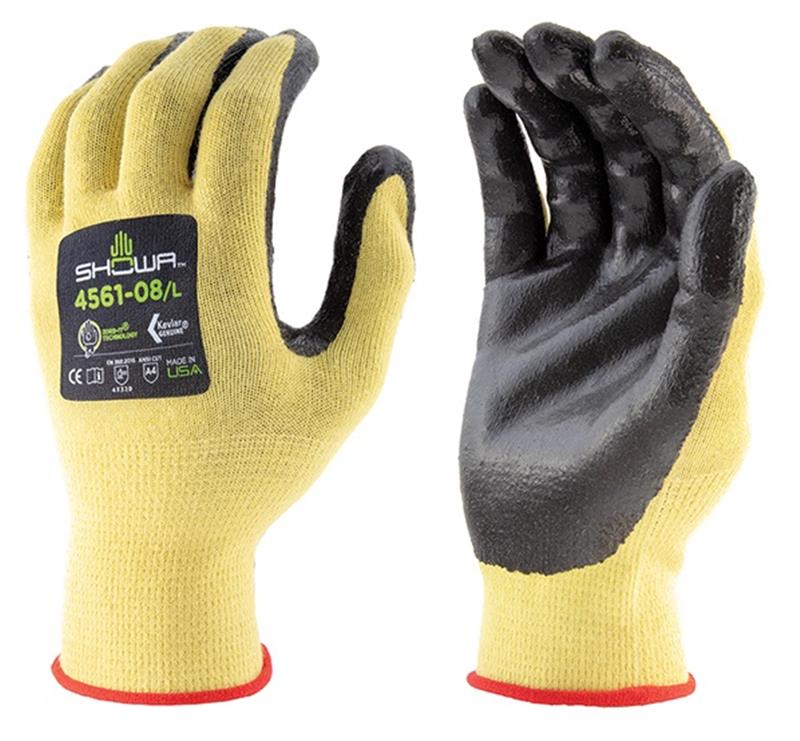 SHOWA 4561 KEVLAR ZORBIT PALM COATED - Tagged Gloves